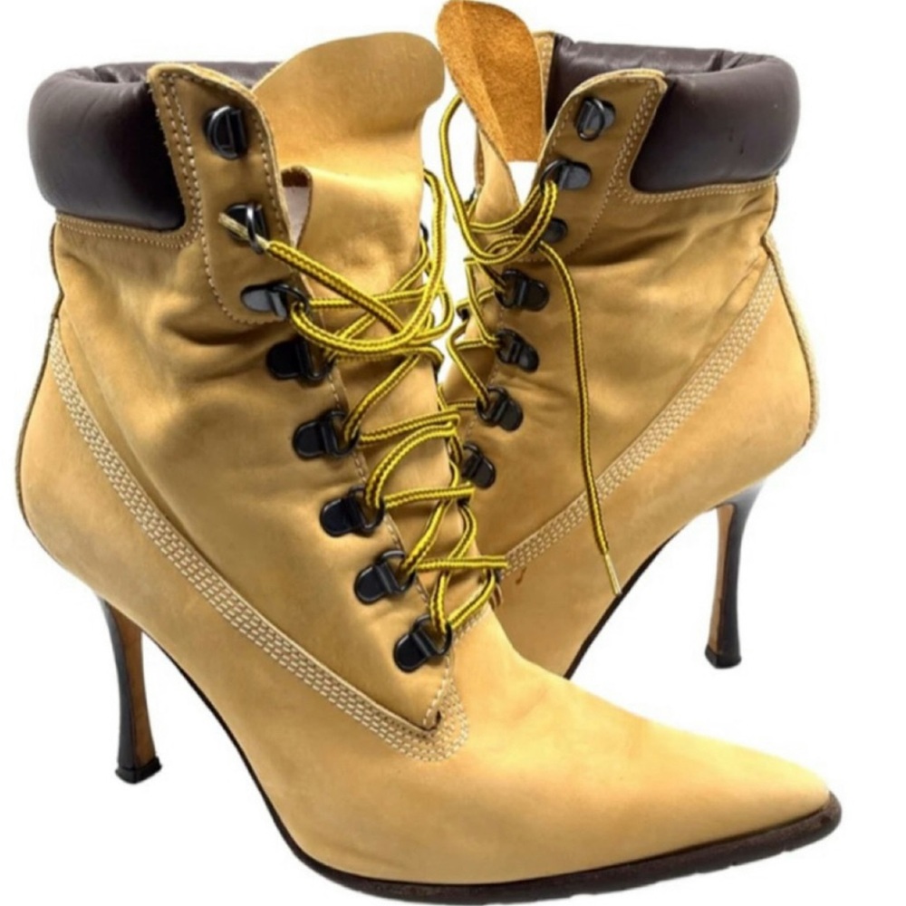 Vintage Manolo Blahnik Timberland Boots 37.5